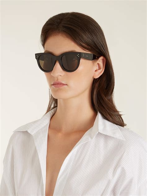 celine audrey black sunglasses|celine eyewear rectangular sunglasses.